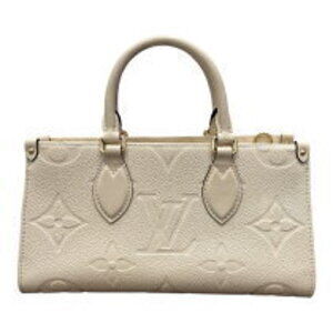 Louis Vuitton On the Go EW White Monogram Empreinte Handbag